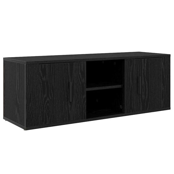 vidaXL Cabinet TV Stejar Negru 100 x 31,5 x 35 cm Lemn compozit