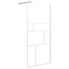 vidaXL Perete cabină duș walk-in alb 90x195 cm sticlă ESG