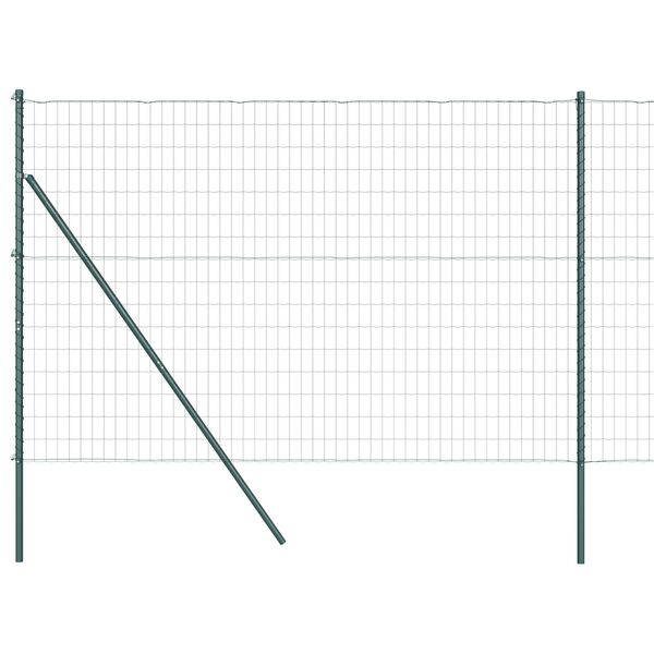 vidaXL &Icirc;ngrădire cu st&acirc;lpi Verde 1.6 x 10 m Oțel