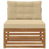 vidaXL Canapea centrală pentru exterior Lemn Solid de Acacia natural