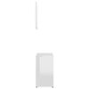 vidaXL Set mobilier de baie, 3 piese, alb extralucios, lemn prelucrat