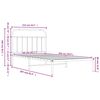 vidaXL Cadru de pat metalic cu tăblie de cap/picioare, alb, 107x203 cm