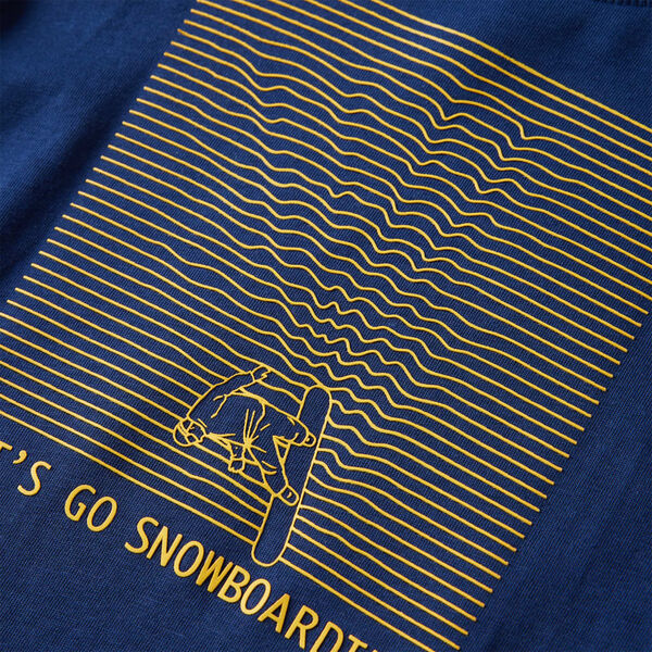 Tricou de copii cu m&acirc;neci lungi bleumarin 140