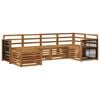 vidaXL Set de canapele de exterior 5 buc. natural Lemn Solid de Acacia