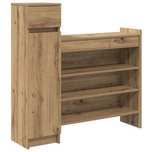 vidaXL Dulap pentru pantofi Stejar Artizanal 100,5 x 28 x 100 cm