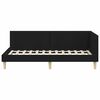 vidaXL Cadru de pat colțar cu headboard Negru 100 cm x 200 cm Catifea