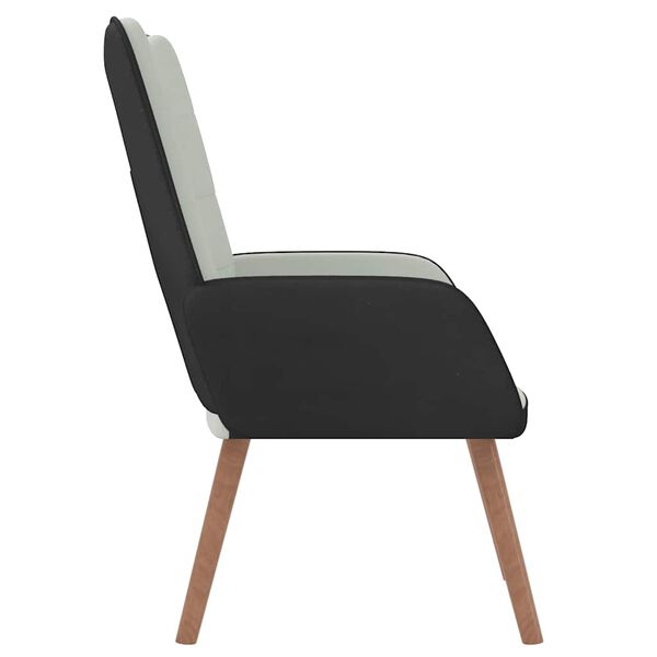 vidaXL Scaun de relaxare, gri deschis, catifea și PVC