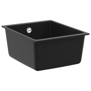 vidaXL Chiuvetă 80% Quartz și 20% Rășină 370 x 460 mm Negru