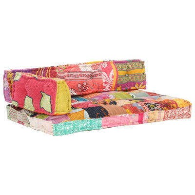 vidaXL Pernă pentru canapea din paleți, multicolor, textil, petice