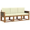 vidaXL Set de canapele de exterior 3 buc. Natural și Crem