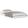 vidaXL Cadru de pat Alb 90 x 190 cm Lemn de pin masiv