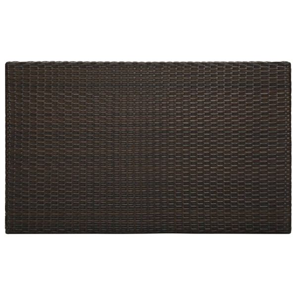 vidaXL Masă de bar de grădină, maro, 100 x 60,5 x 110,5 cm, poliratan
