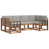 vidaXL Set de canapele de exterior 6 pcs Gri natural și deschis