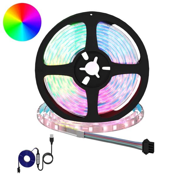 vidaXL Bandă LED 2 pcs Negru și transparent 210 x 0,8 x 0,3 cm