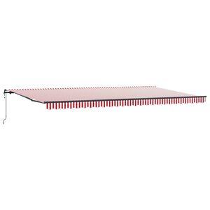 vidaXL Cortina Retractabilă Roșu și Alb 600 &times; 300 cm