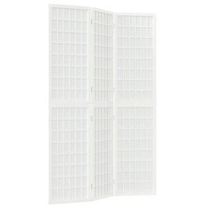 vidaXL Paravan pliabil de cameră 3 panouri alb 120x170 cm stil japonez