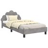 vidaXL Cadru de pat pentru copii cu spătar Gri deschis 80 x 200 cm
