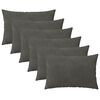 vidaXL Husă pentru pernă 6 pcs HEERLEN Gri &icirc;nchis 50 x 70 cm Catifea