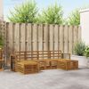 vidaXL Seturi de canapele 6 pcs natural Lemn Solid de Acacia
