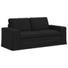 vidaXL Canapea 2 pcs Negru 182 x 80 x 82 cm țesătură