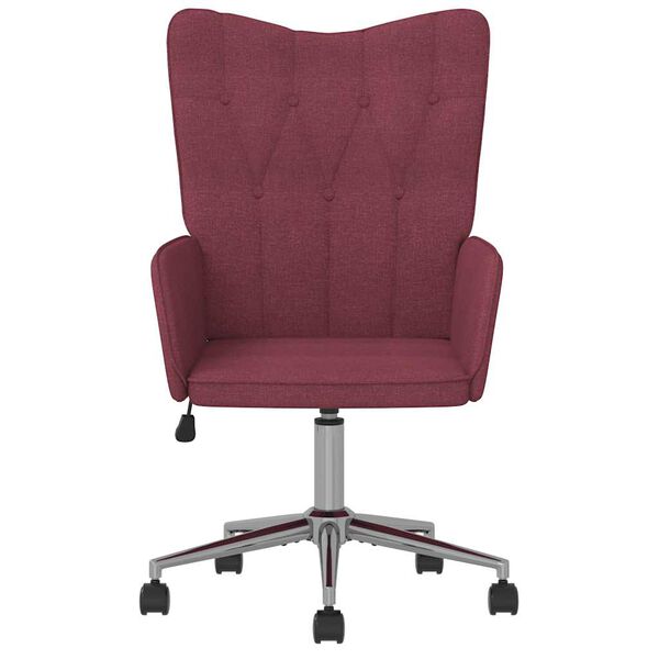 vidaXL Scaun de relaxare, roșu vin, material textil