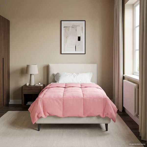 vidaXL Duvet complet pe tot parcursul anului Patos Roz 155 x 220 cm