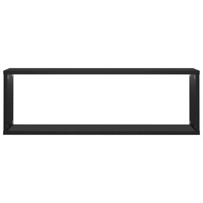 vidaXL Rafturi de perete cub, 6 buc., negru, 80x15x26,5 cm, PAL