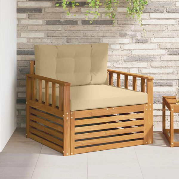 vidaXL Set de canapele de exterior Lemn de acacia solid și poliester