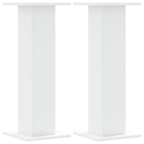 vidaXL Suporturi de plante, 2 buc., alb, 30x30x80 cm, lemn prelucrat