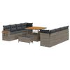 vidaXL Set de canapele pentru grădină 11 pcs Gri poliratan
