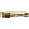 vidaXL Set de canapele de exterior 7 buc. Natural și Crem
