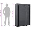 vidaXL Dulap pliabil de haine, gri, 110x45x175 cm, textil