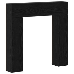 vidaXL Cadru pentru șemineu Stejar Negru 102 x 18 x 100,5 cm