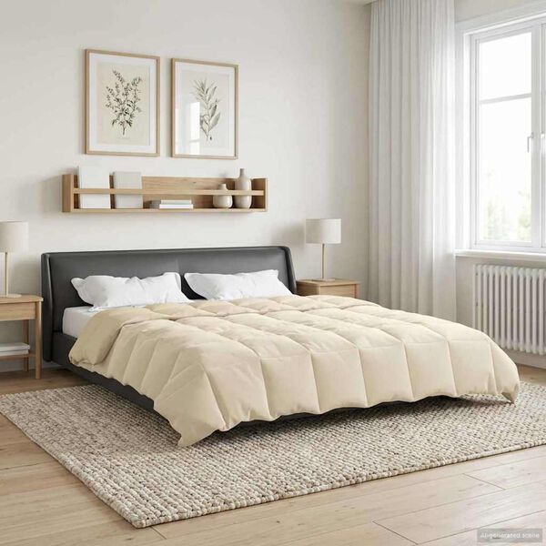 vidaXL Duvet de iarnă Patos Crem 200 x 220 cm Microfibră