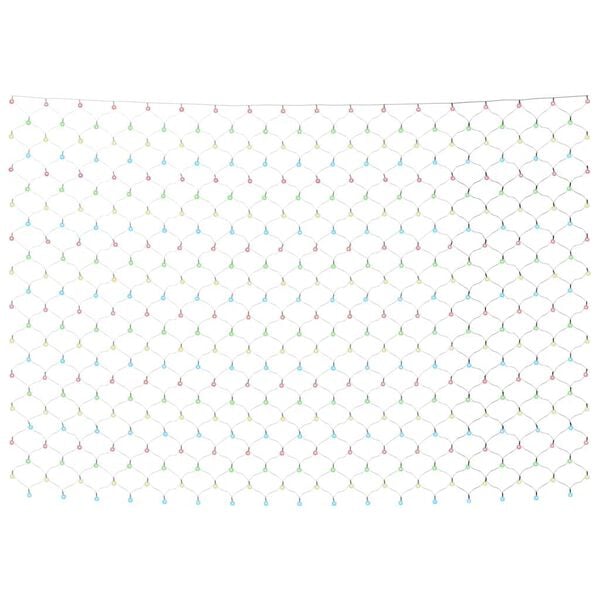 vidaXL Plasă lumini de Crăciun 204 LED-uri colorată 3x2 m, int./ext.