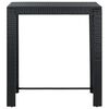 vidaXL Set mobilier bar de exterior cu perne, 7 piese, negru poliratan