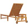 vidaXL Șezlong 2 pcs Maro Lemn Solid de Acacia