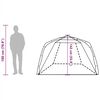 vidaXL Cort camping 3 persoane gri impermeabil setare rapidă