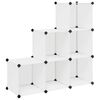 vidaXL Dulap de depozitare tip cub, 6 compartimente, alb
