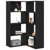 vidaXL Dulap pentru cărți 2 pcs Stejar Negru 85 x 85 x 140 cm
