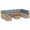 vidaXL Set de canapele pentru grădină 10 buc. Beige și gri deschis