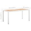 vidaXL Set mobilier de exterior, 7 piese, alb, poliratan
