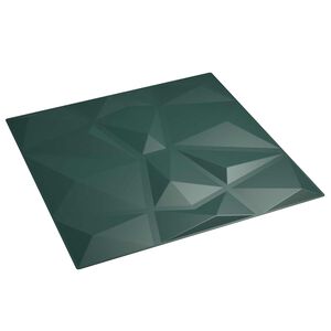 vidaXL Panouri de perete 24 pcs Verde 50 x 50 cm Spumă XPS