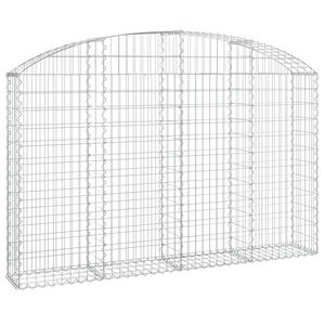 vidaXL Coș gabion arcuit 200x30x120/140 cm fier galvanizat