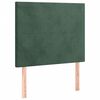 vidaXL Pat box spring cu saltea, verde &icirc;nchis, 90x190 cm, catifea