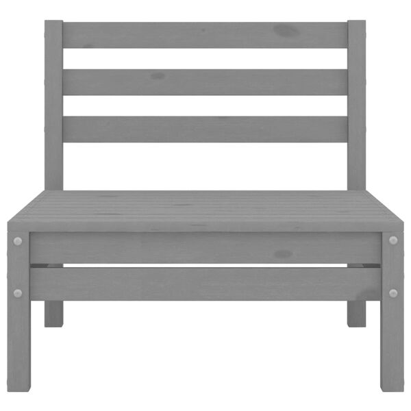 vidaXL Set mobilier de grădină, 6 piese, gri, lemn masiv de pin