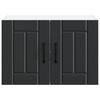vidaXL Dulap de bucătărie 2 pcs Negru 60 x 31 x 40 cm Lemn compozit