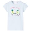 vidaXL Tricou pentru copii, albastru deschis, 140