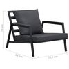 vidaXL Set mobilier grădină cu perne, 4 piese, gri, &icirc;nchis aluminiu