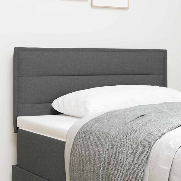 vidaXL Tăblie cap cu headboard Gri închis 80 cm Piele artificială